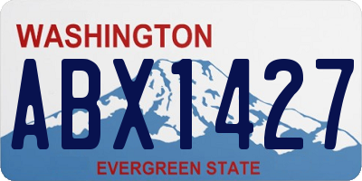 WA license plate ABX1427
