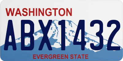 WA license plate ABX1432