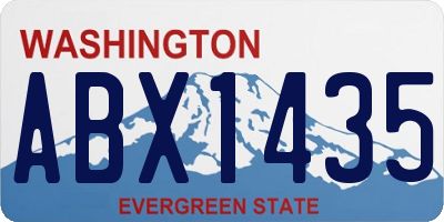 WA license plate ABX1435