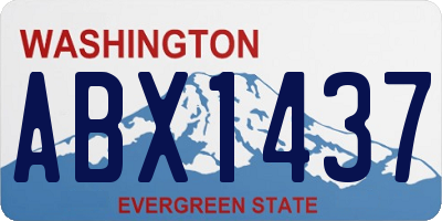 WA license plate ABX1437