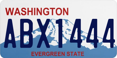 WA license plate ABX1444