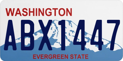 WA license plate ABX1447