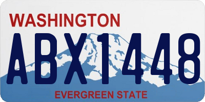 WA license plate ABX1448