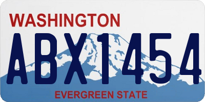 WA license plate ABX1454