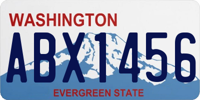 WA license plate ABX1456