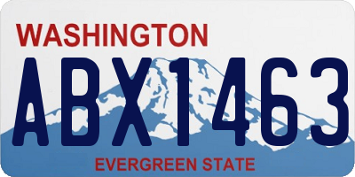 WA license plate ABX1463