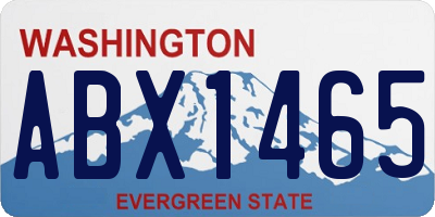 WA license plate ABX1465