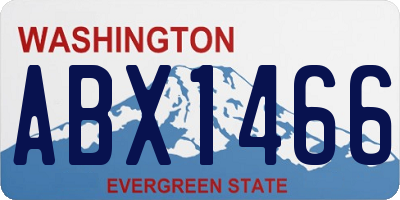 WA license plate ABX1466