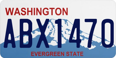 WA license plate ABX1470