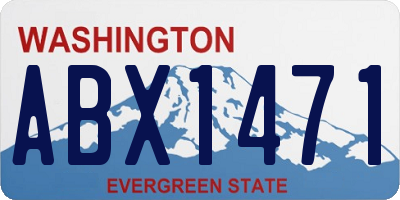 WA license plate ABX1471