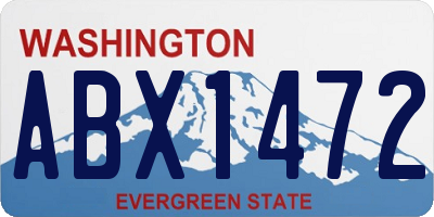 WA license plate ABX1472