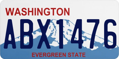 WA license plate ABX1476