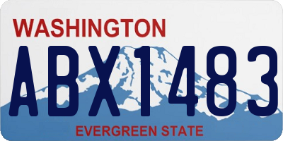 WA license plate ABX1483