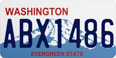 WA license plate ABX1486