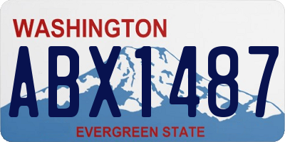 WA license plate ABX1487