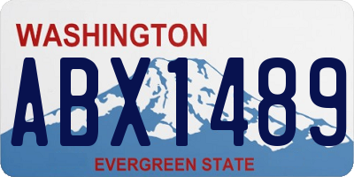 WA license plate ABX1489