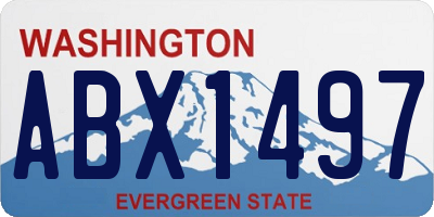 WA license plate ABX1497