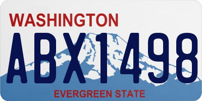 WA license plate ABX1498