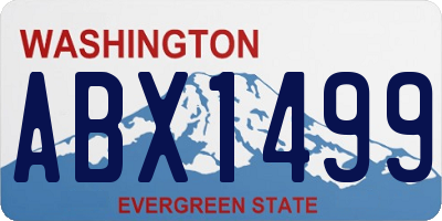 WA license plate ABX1499