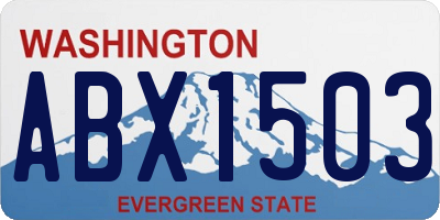 WA license plate ABX1503