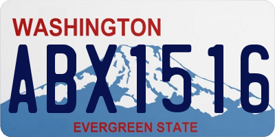 WA license plate ABX1516