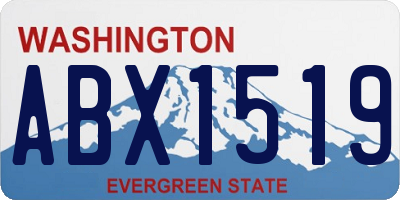 WA license plate ABX1519