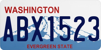 WA license plate ABX1523