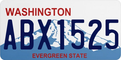 WA license plate ABX1525