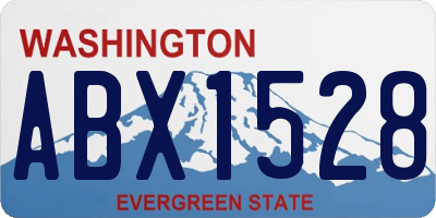 WA license plate ABX1528
