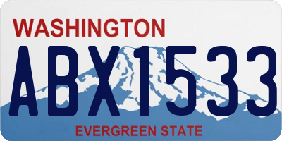 WA license plate ABX1533