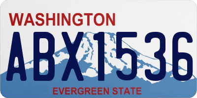 WA license plate ABX1536