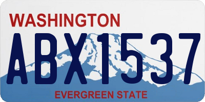 WA license plate ABX1537