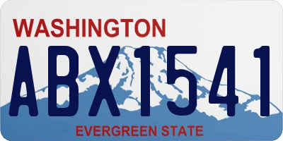 WA license plate ABX1541