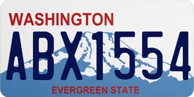 WA license plate ABX1554