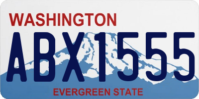 WA license plate ABX1555