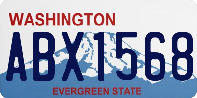 WA license plate ABX1568