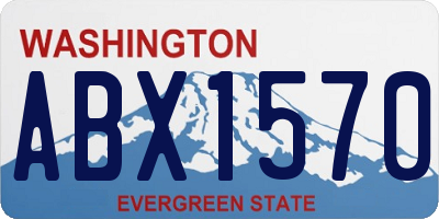 WA license plate ABX1570
