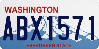 WA license plate ABX1571