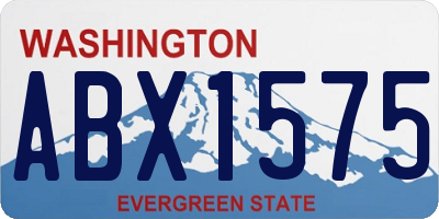 WA license plate ABX1575