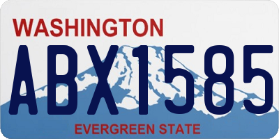 WA license plate ABX1585