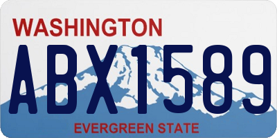 WA license plate ABX1589