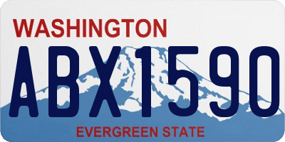 WA license plate ABX1590