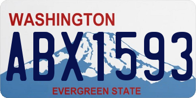 WA license plate ABX1593