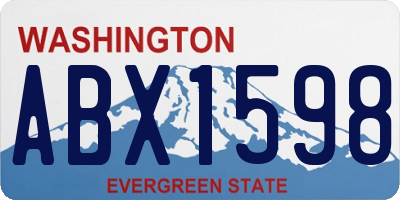 WA license plate ABX1598