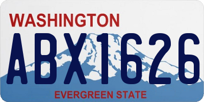 WA license plate ABX1626