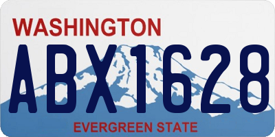 WA license plate ABX1628