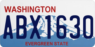 WA license plate ABX1630