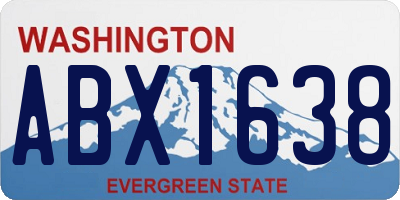 WA license plate ABX1638