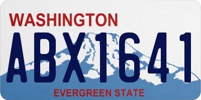 WA license plate ABX1641