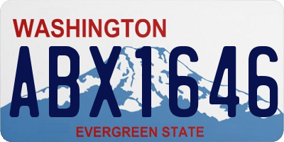 WA license plate ABX1646